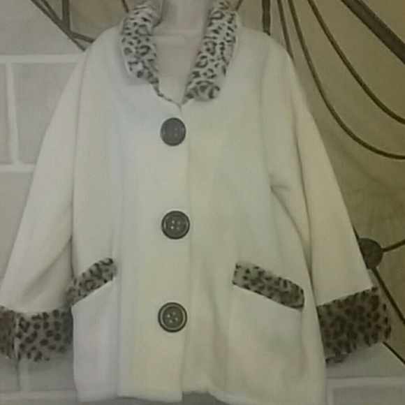 Cheetah Print Pea Coat - Picture 1 of 8